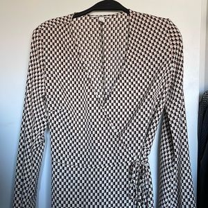 Midi H&M Checked Wrap Dress